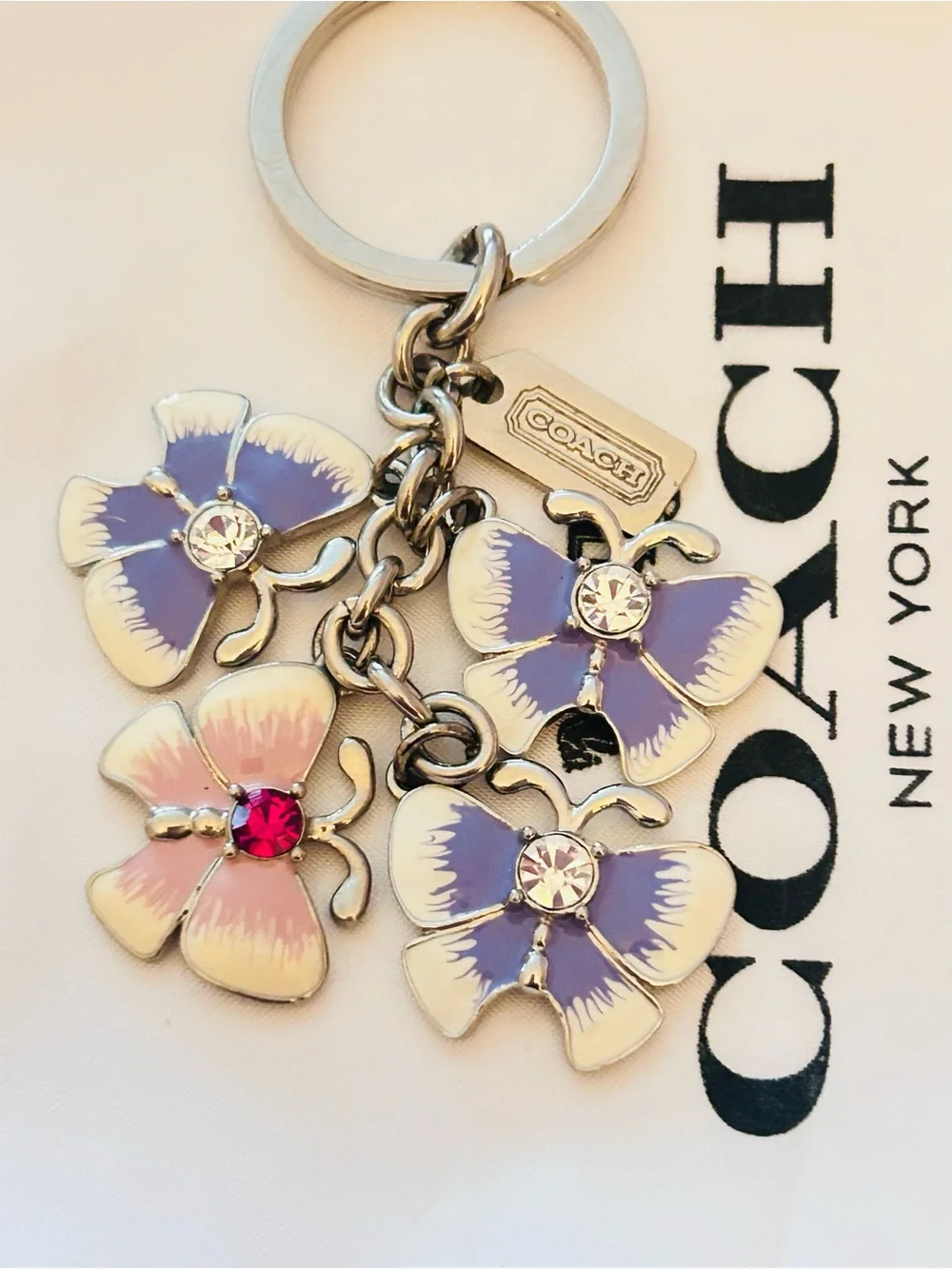 EXTREMELY RARE Coach Y2K Butterfly Charm Keychain/ Bag Charm